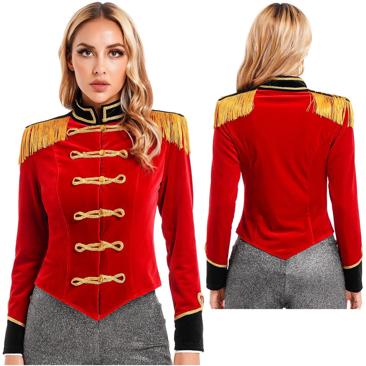 Women Circus Ringmaster Costume – Showman Tailcoat Jacket Outfit