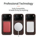 for Magsafe Case for iPhone 17 15 16 18 Pro Max Air 18Pro 17Pro Retro Luxury Genuine PULL-UP Leather Magnetic Phone Back Cover