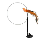Peacock Bird Cat Teaser Wand for Interactive Hunting and Play