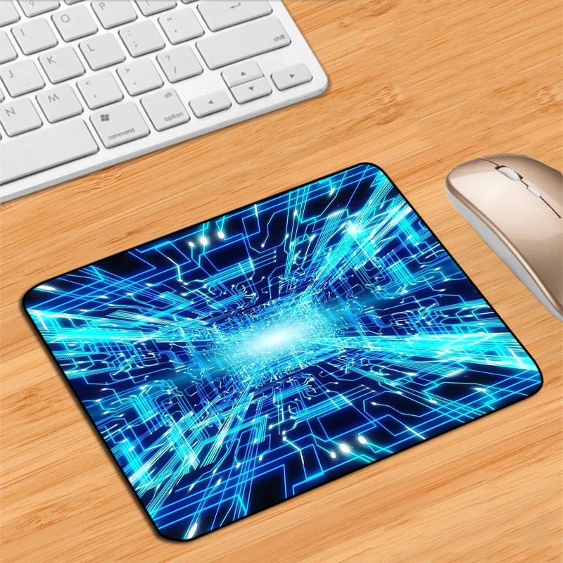 Mause Pad Gamer Rug Matrix Binary Code Mouse Pads Deskmat Desktop Table Mat Pc Gaming Computer Desk Protector Kawaii Accessories