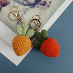Cute Fruit Crochet Keychain Strawberry Cherry Bag Charm