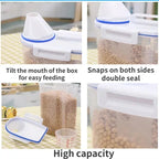1pc Airtight Pet Food Container, 1.5kg/2kg with Cup, Plastic Sealed Jar for Dry Dog Cat Food, Includes Measuring Scoop Container
