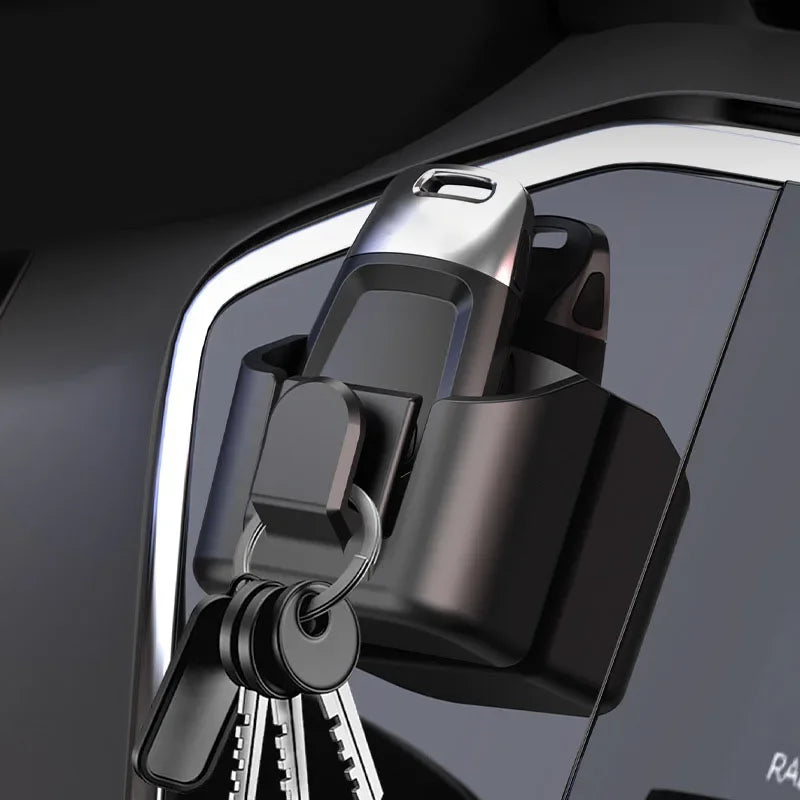 Universal Fit Car Key Holder Clip Dashboard Organizer Adhesive Mount Interior Storage Box Key Rack for Cards & Keys