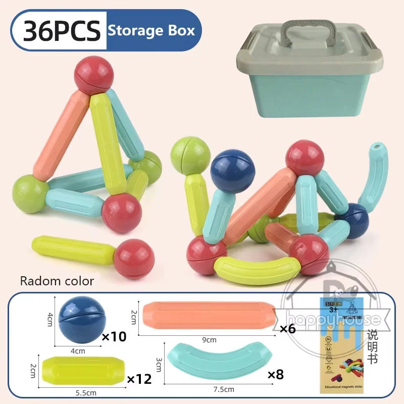 Magnetic Constructor Blocks STEM Building Set for Creative Kids