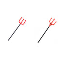 Devil Pitchfork Prop Plastic Devil Halloween Costume Accessories Red Fork Staff Masquerade Cosplay Party Supplies For Adults Kid