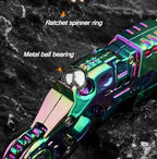 Shell-Ejecting Alloy Toy Pistol Set Stress Relief Fidget Sensory Toy Mini Finger Spinning Top EDC Desk Gadget Gift for Teen Boys