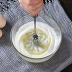 Stainless Steel Semi Automatic Egg Beater – Manual Push Whisk Mixer