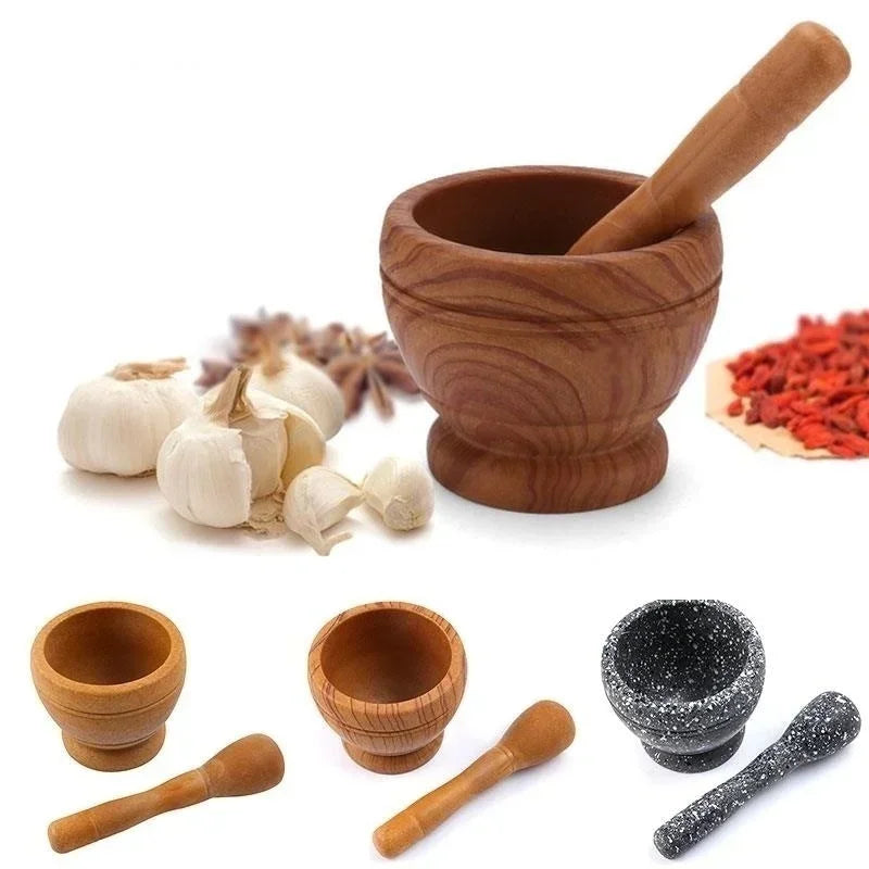 Resin Mortar and Pestle Set – Garlic, Herb & Spice Grinding Kitchen Tool