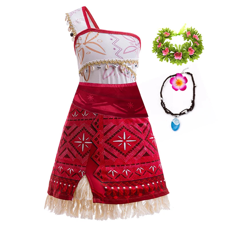 Kids Moana 2 Princess Adventure Costume Dress – Vaiana Outfit