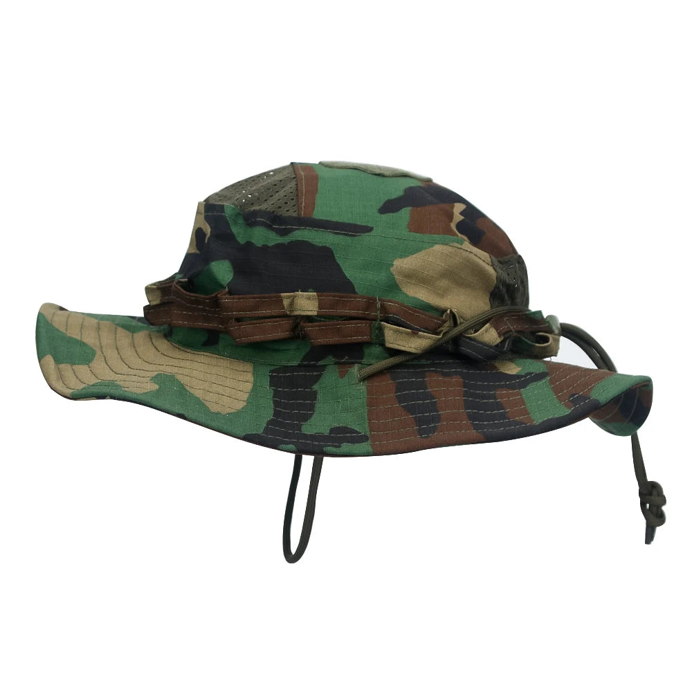 1pc/3pcs Camo Boonie Hat Sunscreen Breathable Bucket Hat Men's Outdoor Hiking Hunting Fishing Windproof Fisherman's Hat