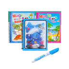Magic Water Drawing Book with Reusable Coloring Pen for Kids Fun