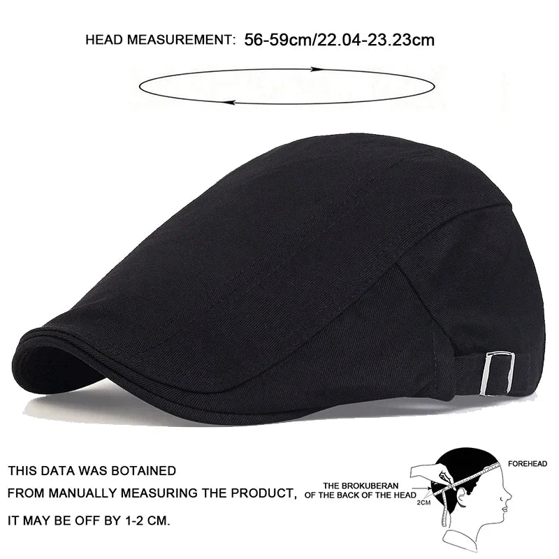 British Newsboy Flat Cap for Casual Vintage Outdoor Style
