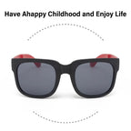 Square Foldable Kids UV400 Sunglasses for Boys & Girls