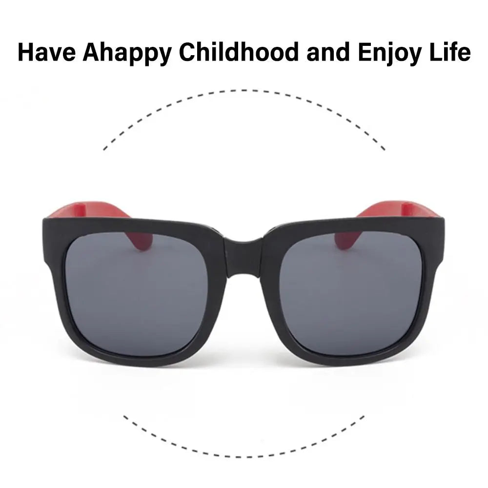 Square Foldable Kids UV400 Sunglasses for Boys & Girls