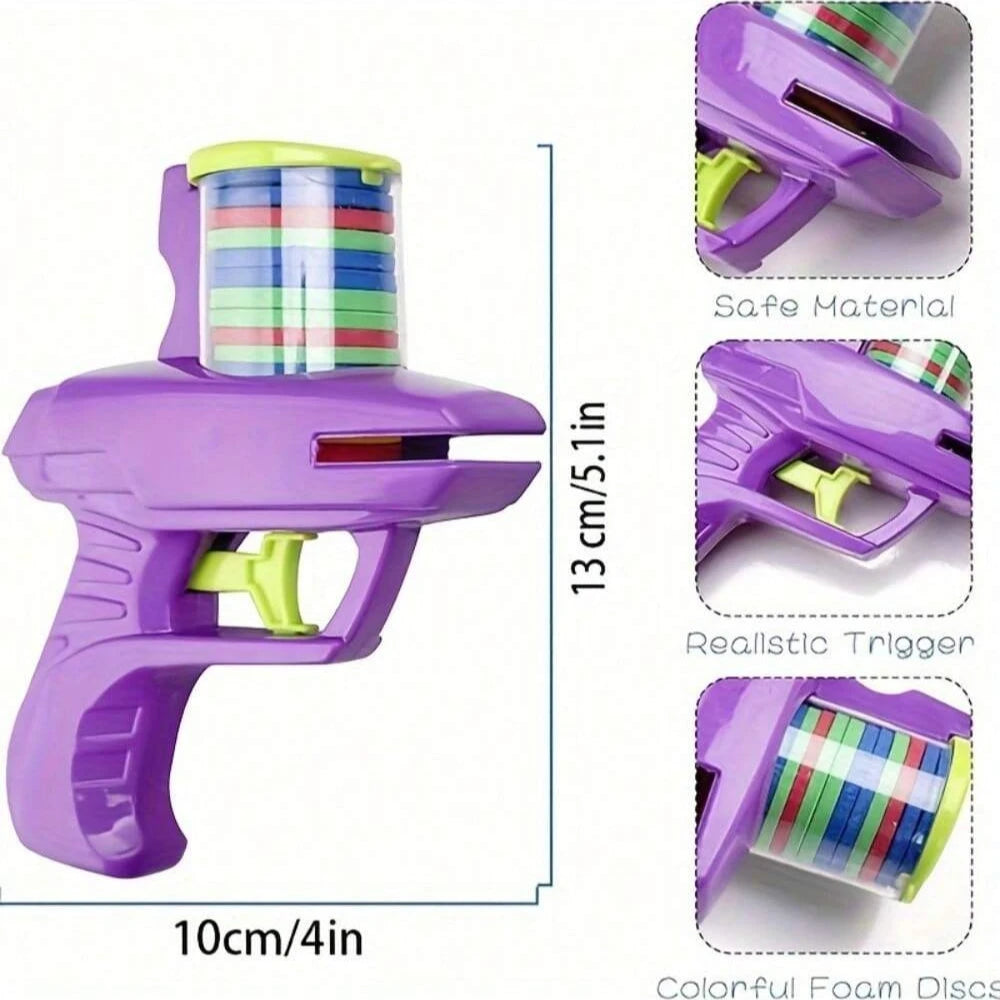 Foam Disc Launcher Flying Disc Handheld Shooter Toy for Kids
