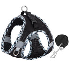 Pet Dog Harness and Leash Set for Small Medium Dog Outdoor Walking Reflective Adjustable Cat Vest Harness Chihuahua Pet Supplies