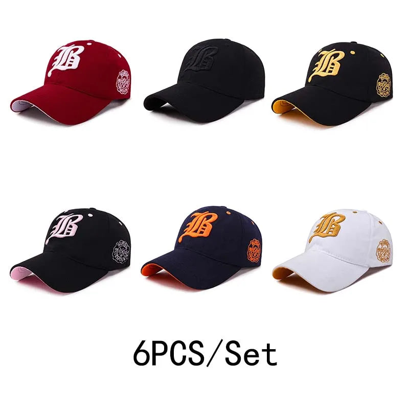 Embroidered Cotton Snapback Baseball Cap for Casual Outdoor Style