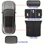 Front Rear Trunk Mat for 2025 2026 Tesla Model Y Juniper Cargo Mat Rear Seat Back Cover SeatBack Liner Pad Protector Accessorie