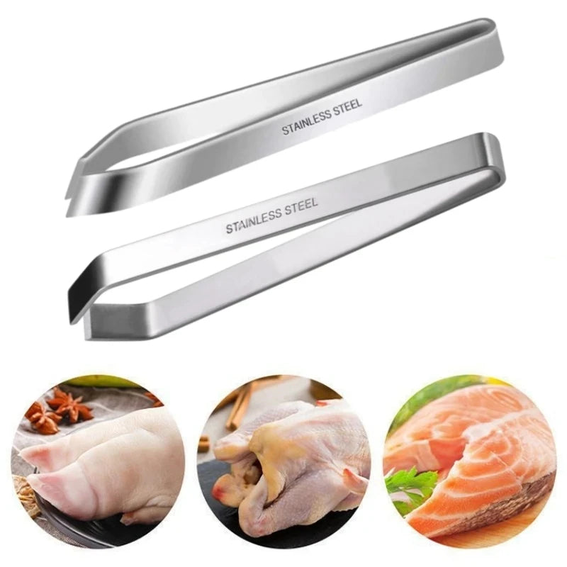 430 Stainless Steel Fish Bone Tweezers – Precision Fish Bone Remover Tool