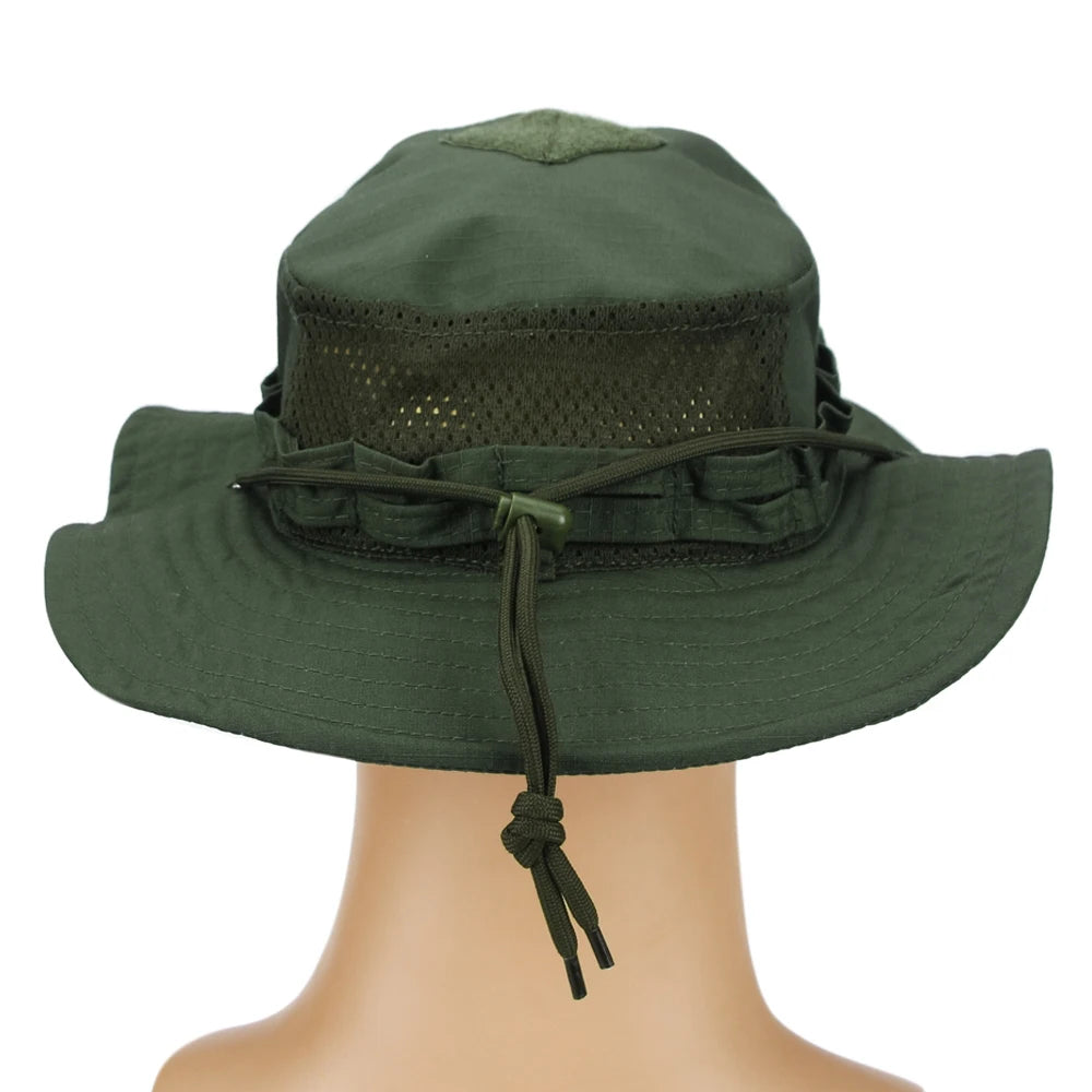 1pc/3pcs Camo Boonie Hat Sunscreen Breathable Bucket Hat Men's Outdoor Hiking Hunting Fishing Windproof Fisherman's Hat