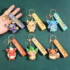 Eevee Plush Keychain Eeveelutions Bag Charm for Pokemon Fans