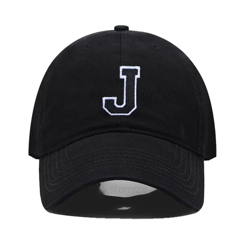Initial Letter Embroidery Baseball Cap for Casual Sport Style