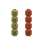 MOC City Halloween Expression Accessories Building Blocks Face Injured Head Terror Scene Ghost Skeleton Bricks Friends Toys Gift