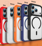 Magnetic Frosted For Magsafe Shockproof Case For iPhone 18 17 16 Pro 15 14 13 Max Translucent Wireless Charge Anti-fall Cover