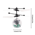 Led Light Suspension Crystal Ball Infrared Induction RC Gesture Control Colorful Glowing Toys Unique Gift for Kids