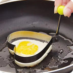Stainless Steel Heart Fried Egg Mold for Pancakes and Omelettes