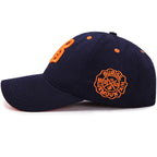 Embroidered Cotton Snapback Baseball Cap for Casual Outdoor Style