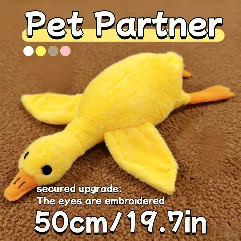 Soft Colorful Duck Plush Pet Toy for Dogs and Cats Comfort