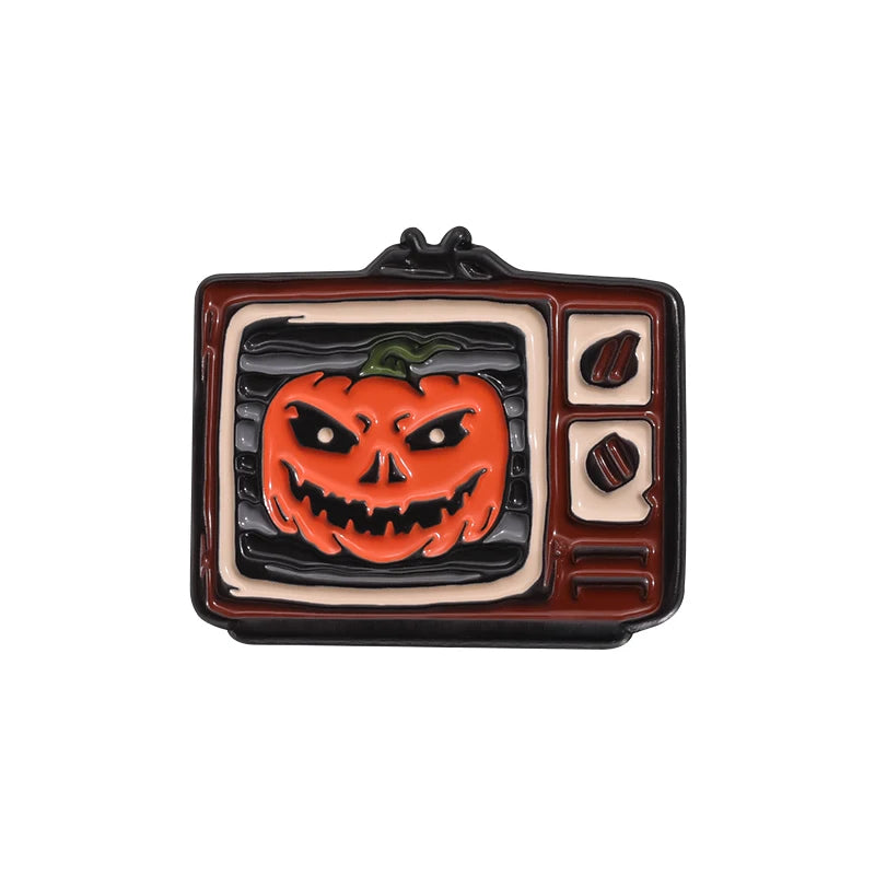 Halloween Horror Movie Collection Enamel Pin Thrilling Mask Film Figure Brooches Lapel Badge Punk Jewelry Gifts For Kids Friends