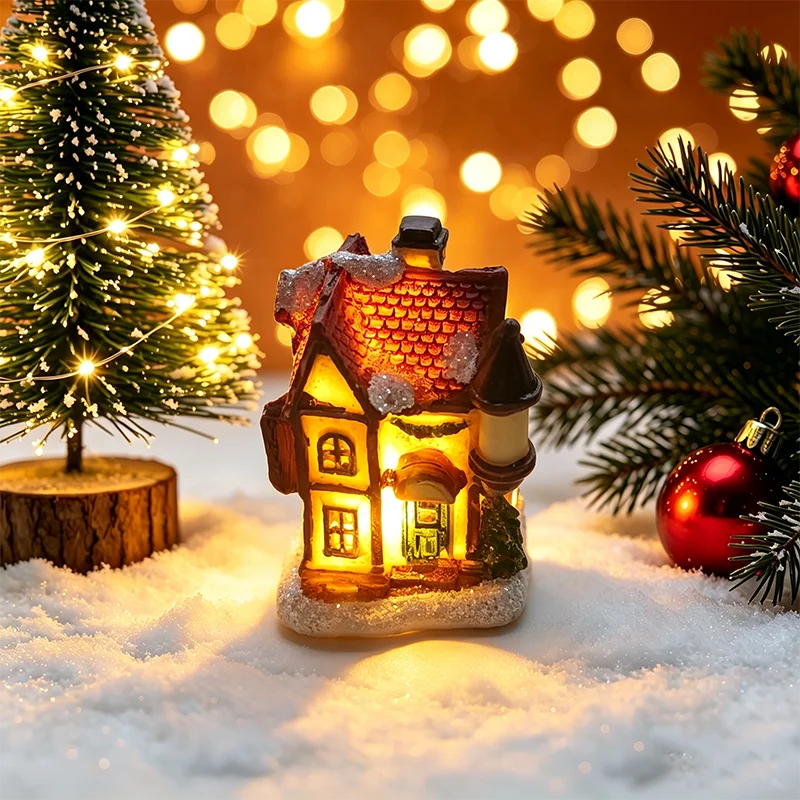 Christmas House Light Decorations For Home Ornaments Kids Xmas Gift New Year 2025 Navidad Decor Bedroom Night Light With Battery