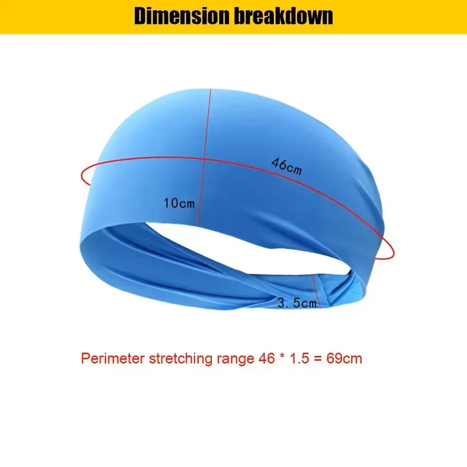 Elastic Sports Sweat Wicking Headband for Running & Yoga
