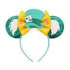 Mouse Ears Sequin Bow Cosplay Headband for Women & Adults