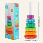 Rainbow Spinning Stacking Ring Toy