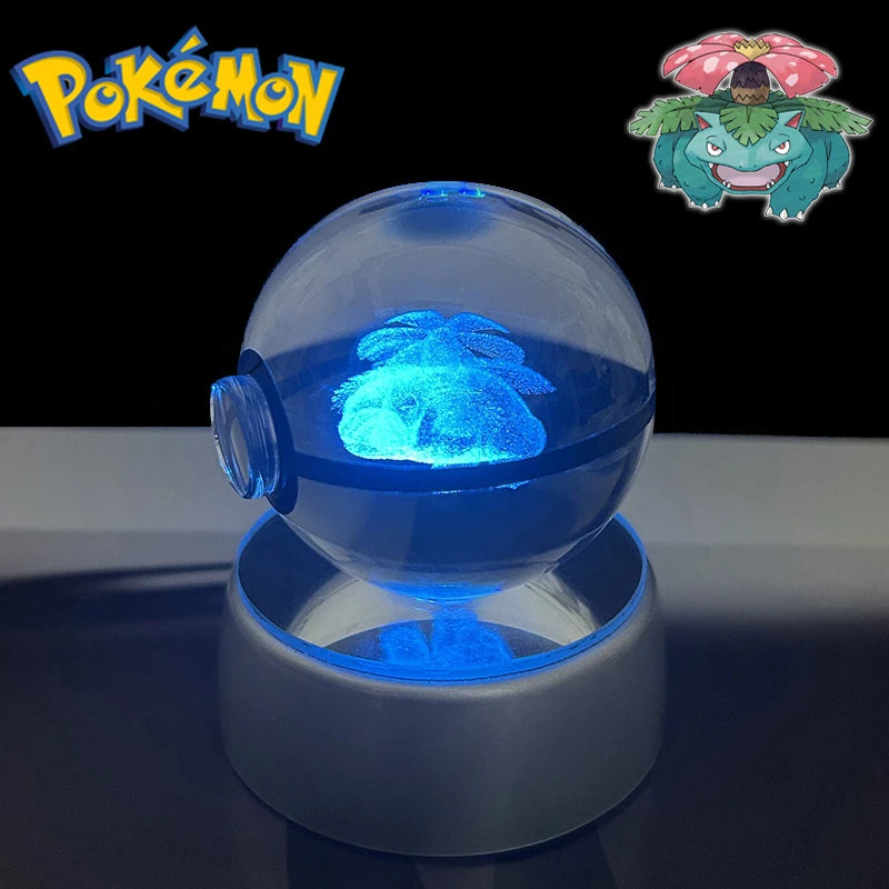 Pokémon 3D Crystal Poké Ball LED Night Light Collectible Figure