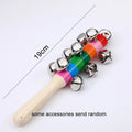 Rainbow Wooden Hand Bell Stick Musical Toy for Kids and Family Fun