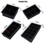 4/6/8/15 Grid Big Ice Tray Mold Giant Jumbo Large Food Grade Silicone Ice Cube Square Tray Mold DIY Ice Maker Ice Cube Tray