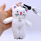 Kawaii Pink Cat Plush Keychain Cute Bag Charm for Girls Gift