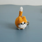 Small Cat Crochet Keychain Cute Kitten Bag Charm