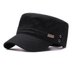Four Seasons Flat Top Hat Men'S Simple Cotton Peaked Hat Fashion Baseball Cap Casual Cap, Commuter Sunshade Hat