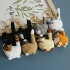 Small Cat Crochet Keychain Cute Kitten Bag Charm