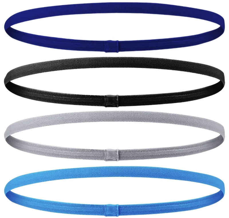 4PCS Thin Elastic Non-Slip Sports Headbands for Men & Women