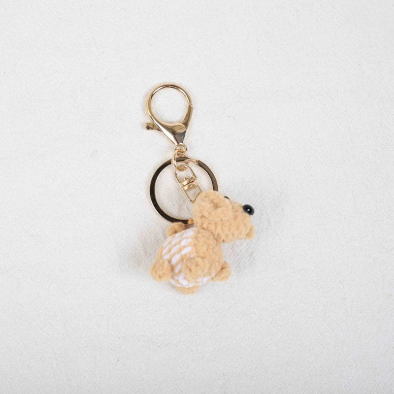 Mini Animal Crochet Keychain Cute Knitted Doll Keyring