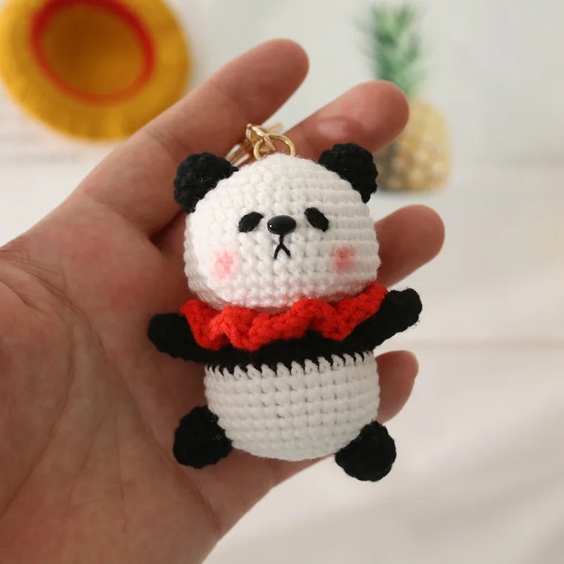 Cute Puppy Crochet Keychain Handmade Dog Bag Charm