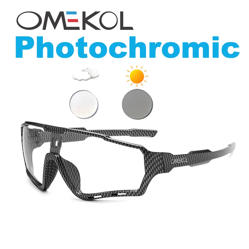 Photochromic Cycling Glasses UV400 Sports Sunglasses for Men & Women Outdoor