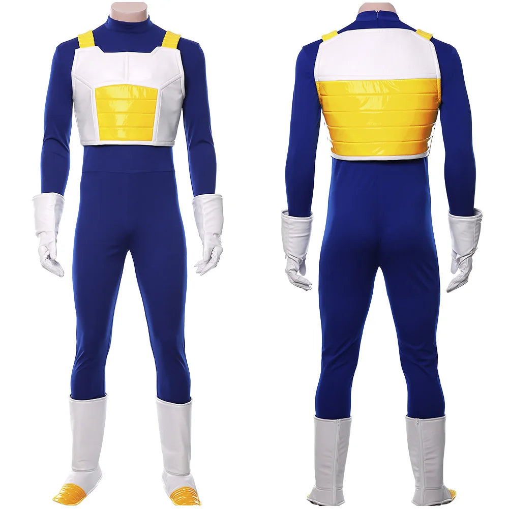 Adult Z Anime Fantasy Vegeta Cosplay Jumpsuit Hooded Hoodie Costume Men Uniform Outfits Halloween Carnival Party Suit