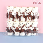 10Pcs Hot 12cm Bear Flower Bouquet Toy Cartoon Doll Teddy Bear Bouquet Graduation Birthday Wedding Gifts Party Decor